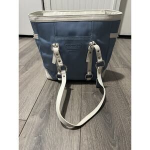 Coach Legacy Vintage Rare Baby Blue Calfskin Leather Tote